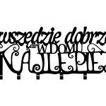 Wieszak metalowy na ubrania Wszędzie dobrze 50 cm