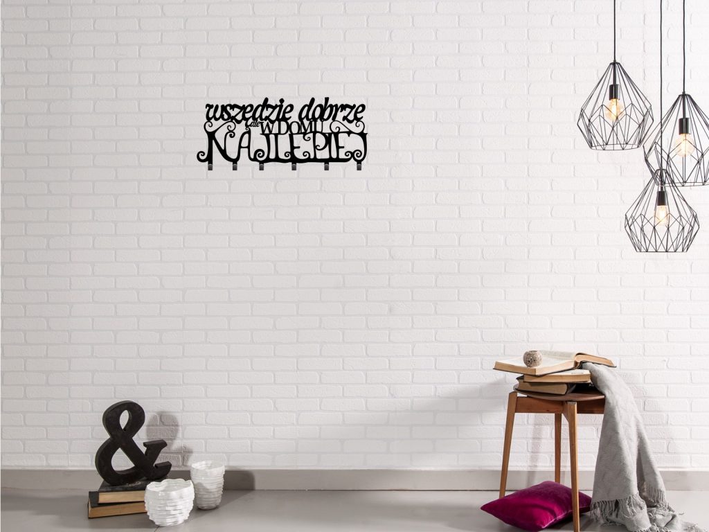 Wieszak metalowy na ubrania Wszędzie dobrze 50 cm - obrazek 2