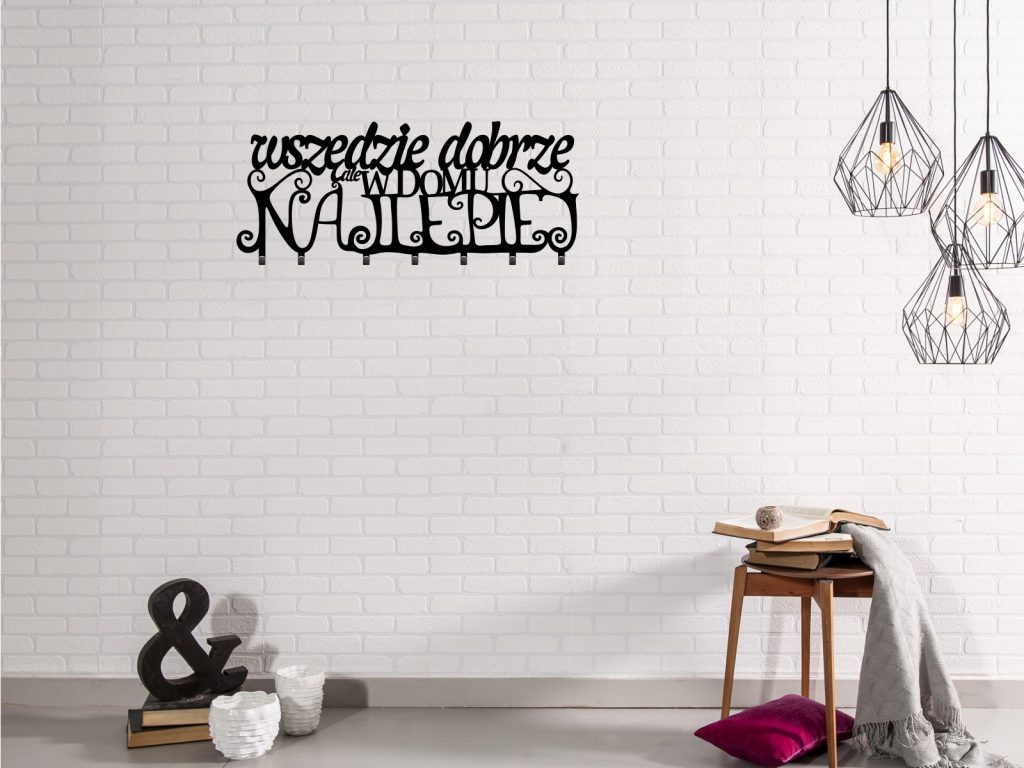 Wieszak metalowy na ubrania Wszędzie dobrze 70 cm - obrazek 2