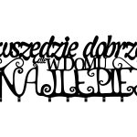 Wieszak metalowy na ubrania Wszędzie dobrze 80 cm