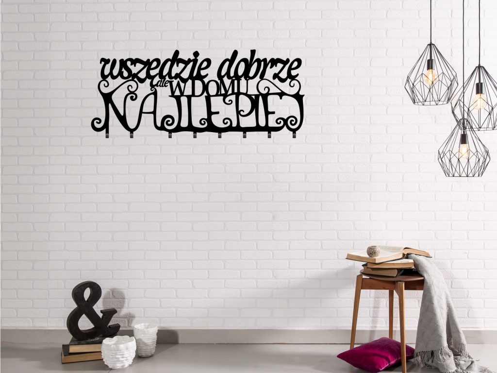 Wieszak metalowy na ubrania Wszędzie dobrze 90 cm - obrazek 2