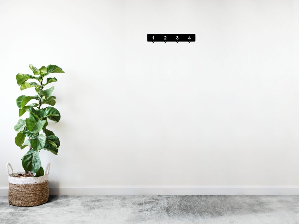 Krótki wieszak metalowy do szatni Numery 40 cm - obrazek 3