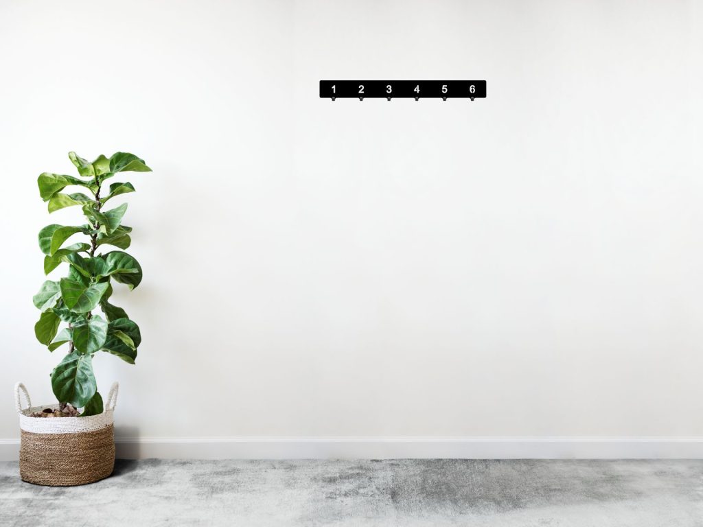 Wieszak metalowy do szatni Numery 60 cm - obrazek 3