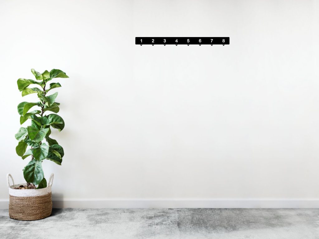 Wieszak metalowy do szatni Numery 80 cm - obrazek 3