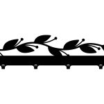 Krótki wieszak metalowy Gałązka 40 cm