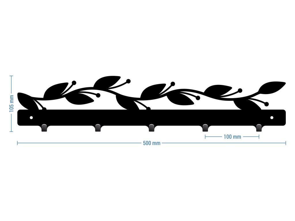 Wieszak metalowy Gałązka 50 cm - obrazek 3