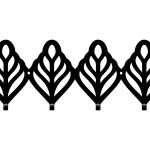 Krótki wieszak metalowy Ażurowy 40 cm