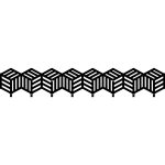 Długi wieszak metalowy Cube 100 cm