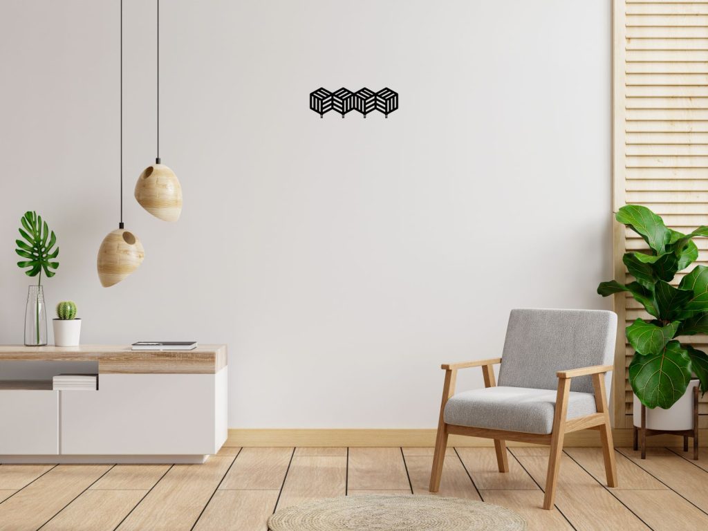 Krótki wieszak metalowy Cube 40 cm - obrazek 2