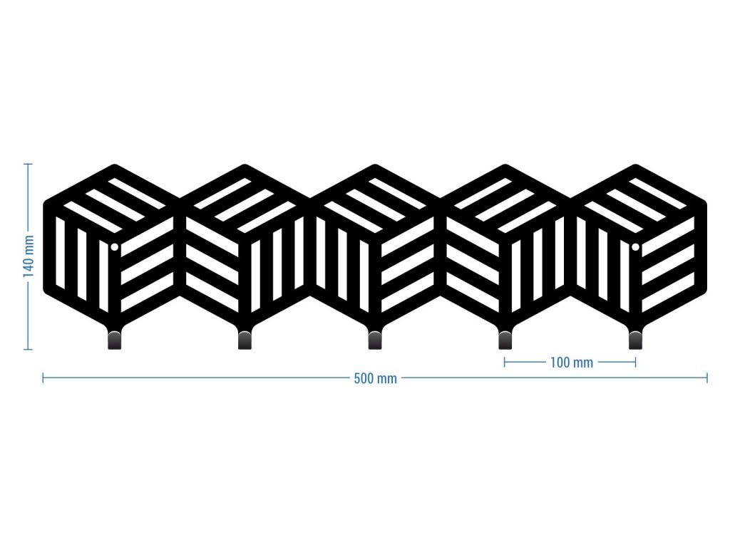 Wieszak metalowy Cube 50 cm - obrazek 3