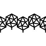 Wieszak metalowy Geometric 50 cm