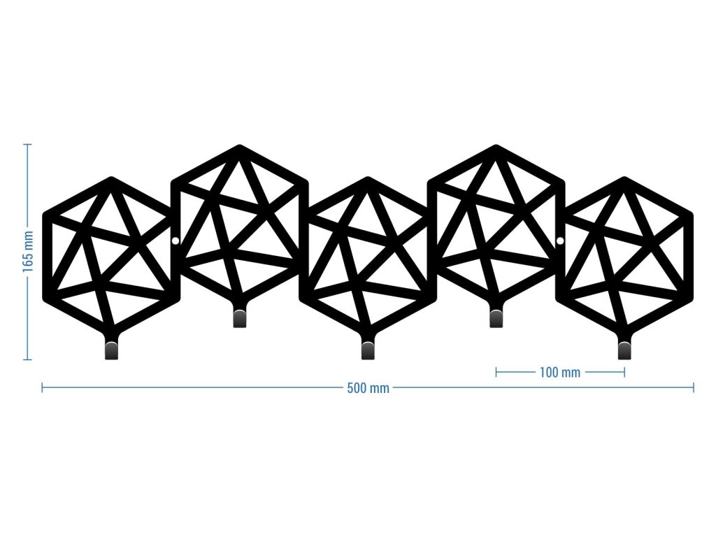 Wieszak metalowy Geometric 50 cm - obrazek 2