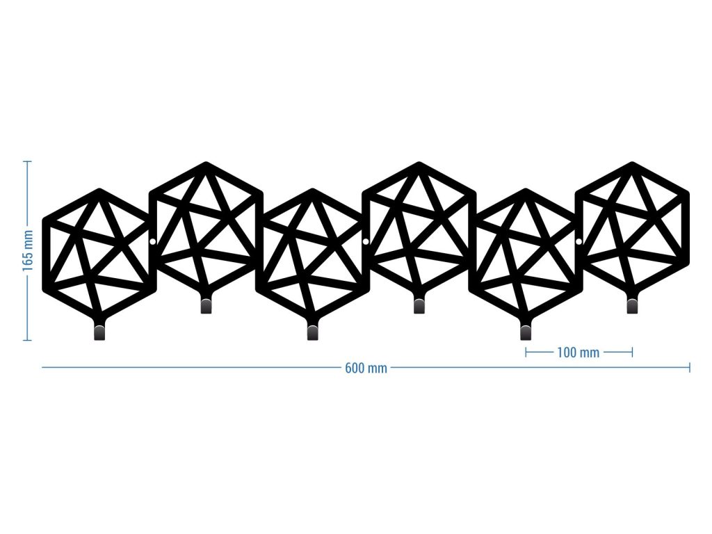 Wieszak metalowy Geometric 60 cm - obrazek 2