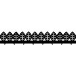 Długi wieszak metalowy Liście 100 cm