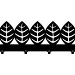 Krótki wieszak metalowy Liście 40 cm