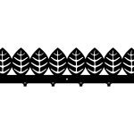 Wieszak metalowy Liście 60 cm