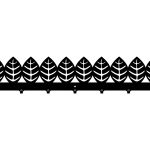 Wieszak metalowy Liście 70 cm