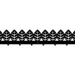 Wieszak metalowy Liście 80 cm