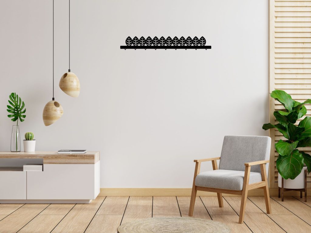 Wieszak metalowy Liście 90 cm - obrazek 3