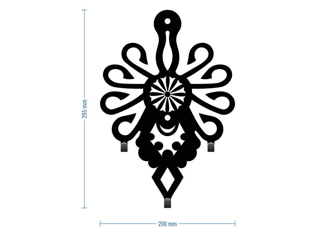 Wieszak metalowy Motyw góralski 20 cm - obrazek 2