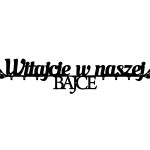 Wieszak metalowy Witajcie w naszej bajce 100 cm