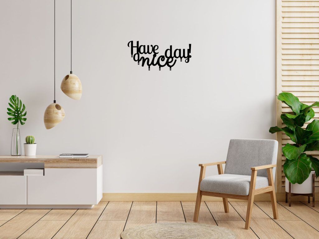 Wieszak metalowy Have a nice day! 60 cm - obrazek 2