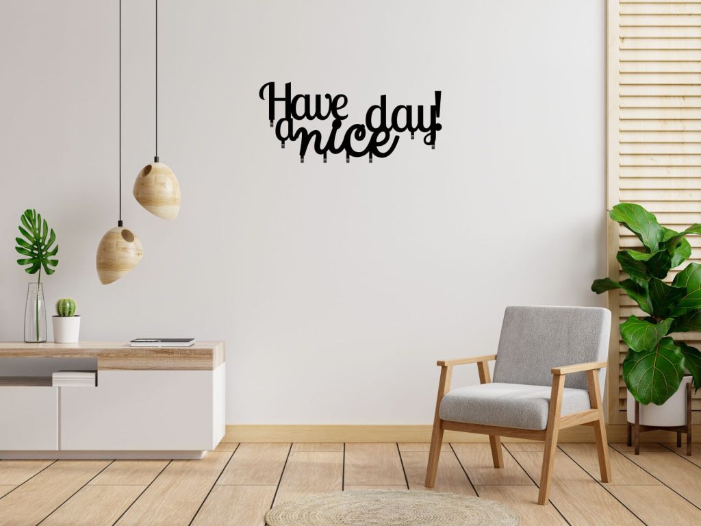 Wieszak metalowy Have a nice day! 80 cm - obrazek 2