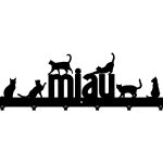 Wieszak metalowy na ubrania Kotki 60 cm