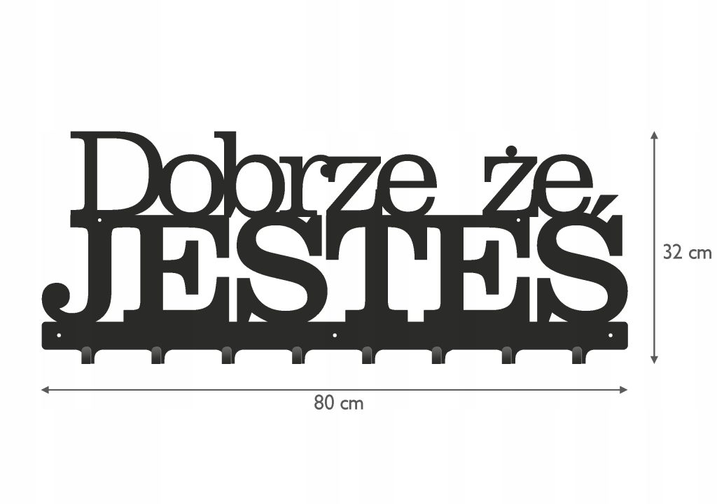 Wieszak Dobrze że jesteś WIE147 80 cm - obrazek 2