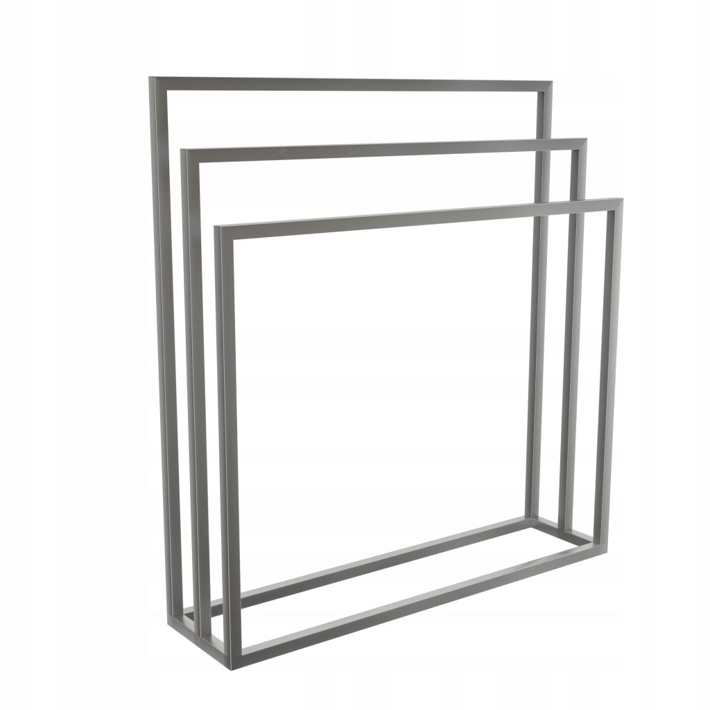 Wieszak na ręczniki potrójny stojący szlif L - obrazek 2