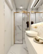 Wieszak na ręczniki sufitowy metalowy pojedynczy XS - obrazek 4