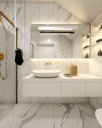 Wieszak na ręczniki sufitowy metalowy pojedynczy XS - obrazek 5