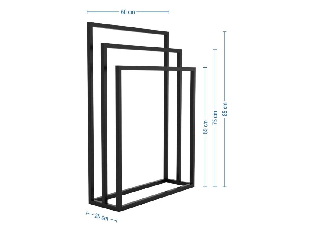 Wieszak na ręczniki stojący potrójny M - obrazek 6