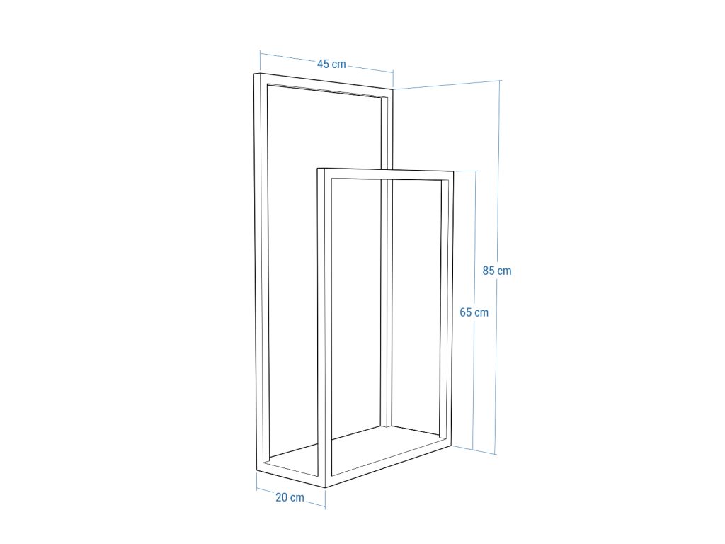 Wieszak na ręczniki stojący stal nierdzewna chrom S - obrazek 5