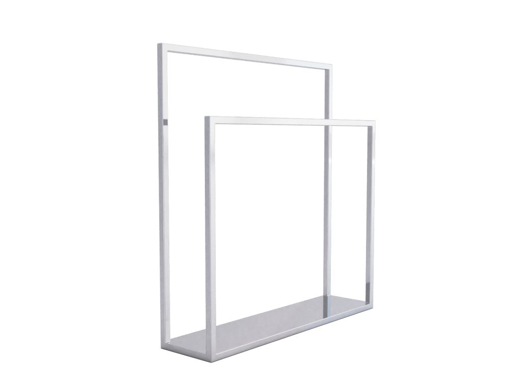 Wieszak na ręczniki stojący stal nierdzewna chrom L - obrazek 2