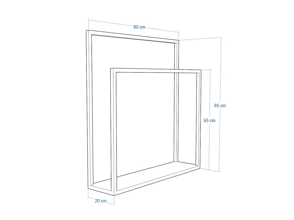 Wieszak na ręczniki stojący stal nierdzewna chrom L - obrazek 5