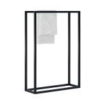 Wieszak na ręczniki stojący metalowy podwójny Horizon M