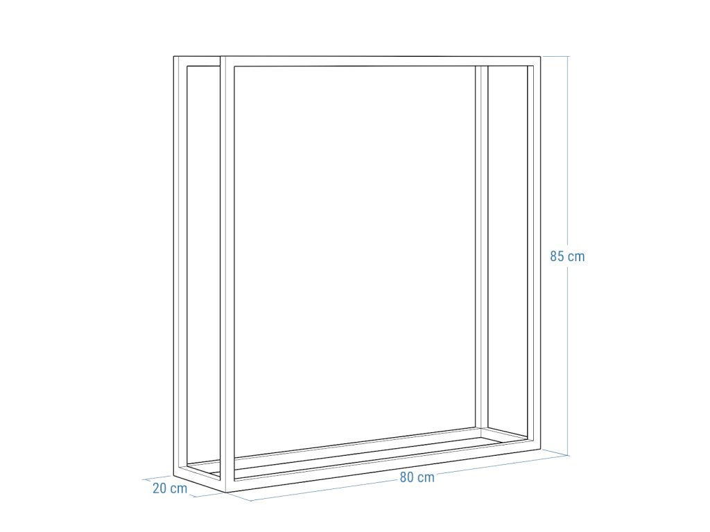 Wieszak na ręczniki stojący metalowy podwójny Horizon L - obrazek 3
