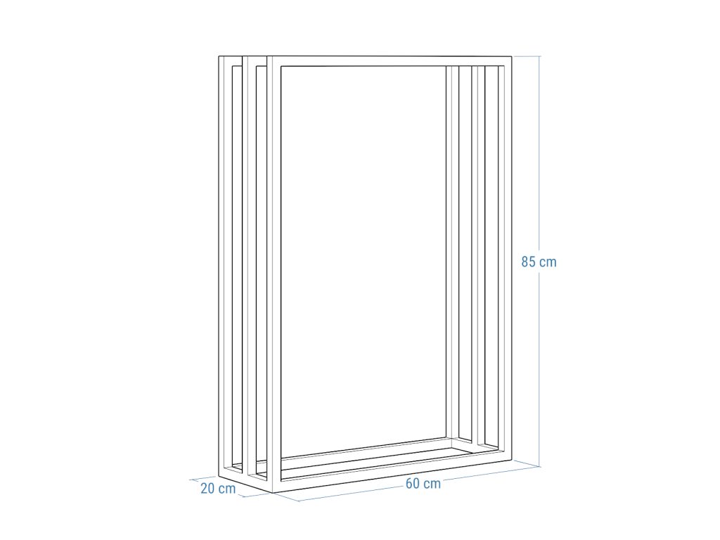 Wieszak na ręczniki stojący metalowy potrójny Zenith M - obrazek 3