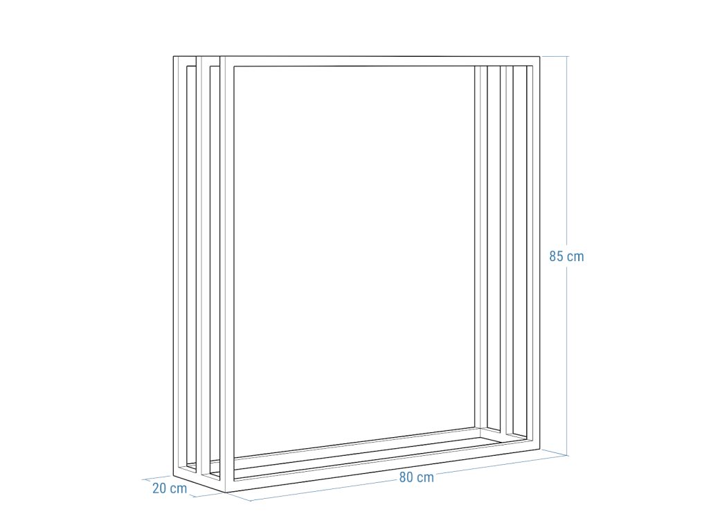 Wieszak na ręczniki stojący metalowy potrójny Zenith L - obrazek 3