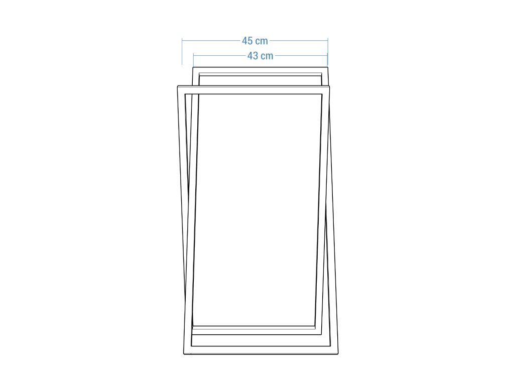 Wieszak na ręczniki stojący Verso stal nierdzewna chrom S - obrazek 6