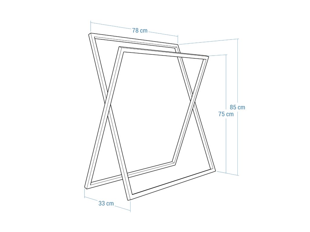 Wieszak na ręczniki stojący Verso stal nierdzewna chrom L - obrazek 5