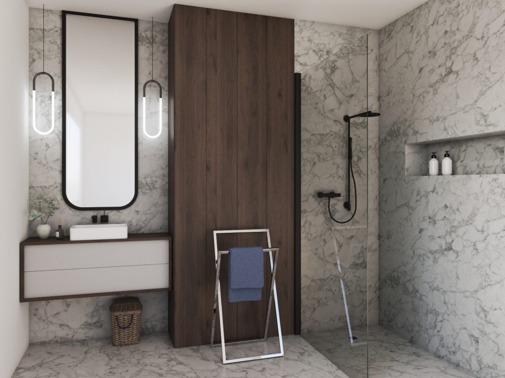 Wieszak na ręczniki stojący Verso stal nierdzewna chrom S - obrazek 3