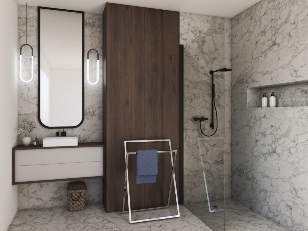 Wieszak na ręczniki stojący Verso stal nierdzewna chrom M - obrazek 3