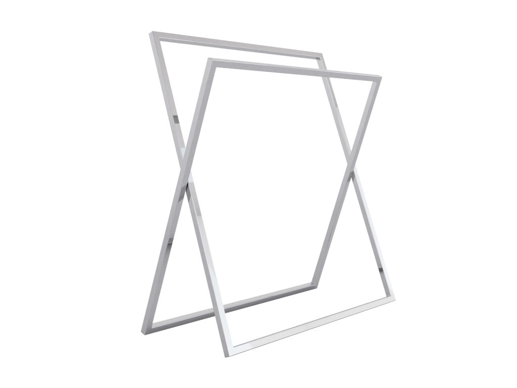 Wieszak na ręczniki stojący Verso stal nierdzewna chrom L - obrazek 2