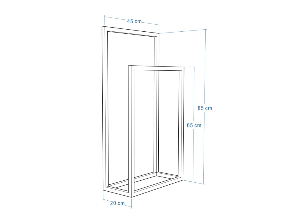 Wieszak na ręczniki stojący stal nierdzewna chrom S - obrazek 5