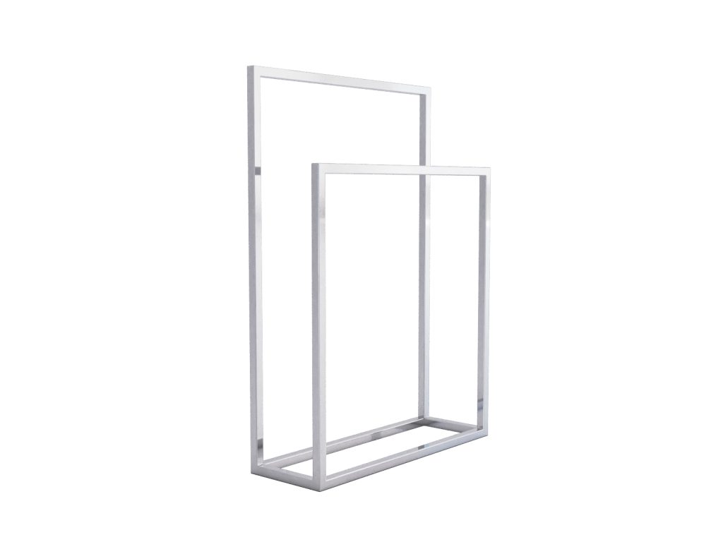 Wieszak na ręczniki stojący stal nierdzewna chrom M - obrazek 2