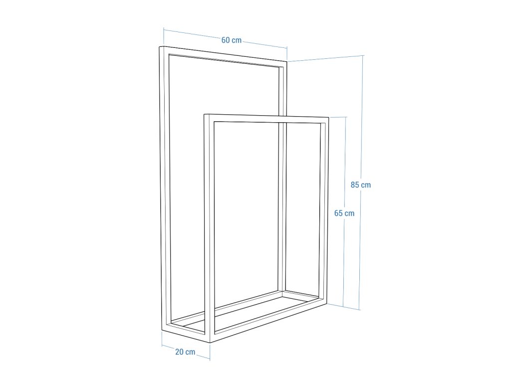 Wieszak na ręczniki stojący stal nierdzewna chrom M - obrazek 5