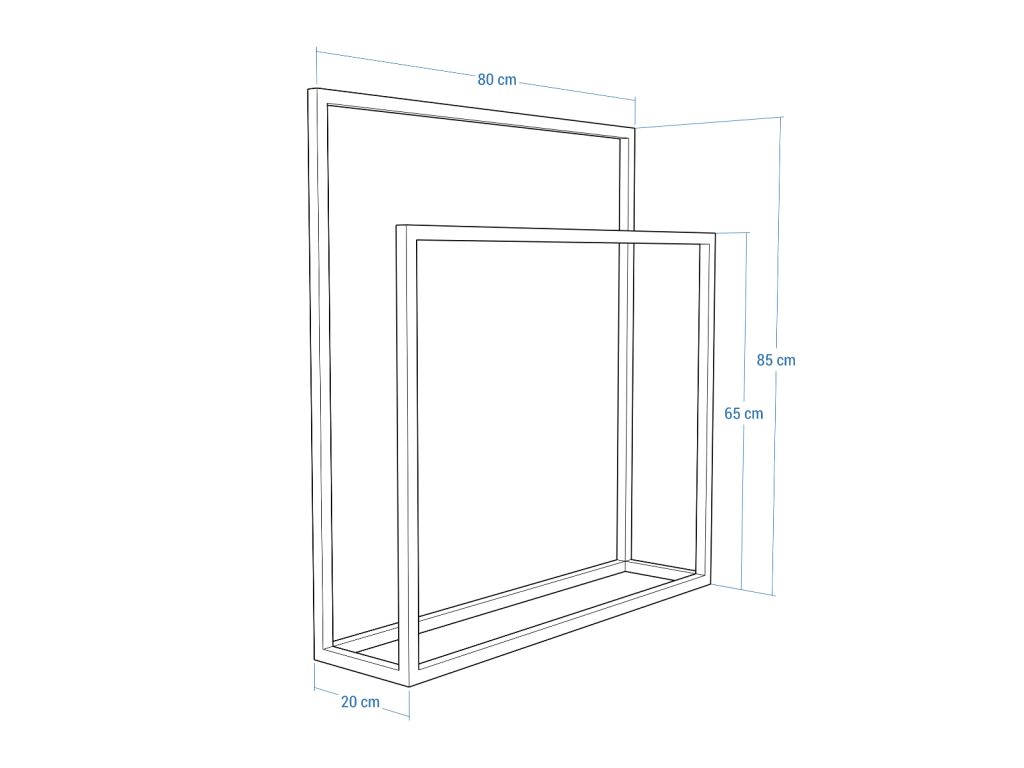Wieszak na ręczniki stojący stal nierdzewna chrom L - obrazek 5