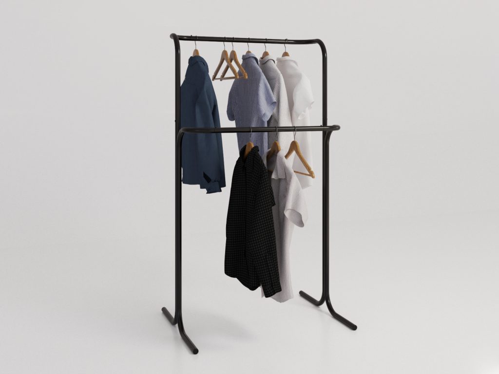 Wieszak na ubrania stojący Duo 80 cm - obrazek 2